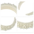 thumbnail image 4 of Unique Bargains Pearls Padded Headband Sponge Wide Brim Headband Women Hairband White, 4 of 7
