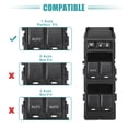 thumbnail image 4 of Interruptor de ventana eléctrica del lado del conductor delantero único para Dodge Avenger 2008-2014 para Chrysler 200 No.4602780AA, 4 of 7