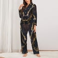 thumbnail image 2 of Hirioo Ball Phyton Snake for Women's Pajama Sets 2 Piece Pjs Women's Long-Sleeved Pajama Set Button Down Sleepwear,S-XXL-XX-Large, 2 of 7