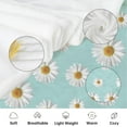 thumbnail image 3 of Daisy Throw Blanket, Flower Throw Blanket for Couch Bed, Floral Gifts Blanket for Women, Lightweight Cozy Soft Flannel Fleece Push Blanket for Adult Kids, Printed Blanket ,Blue and White(30"x40"), 3 of 8