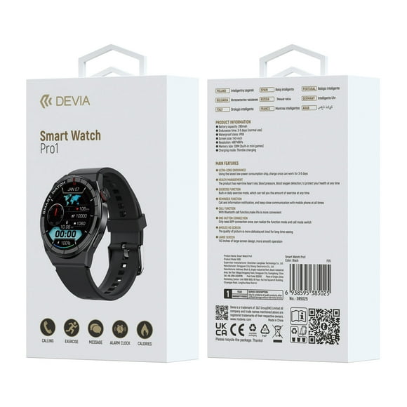 DEVIA SMART WATCH PRO 1 BLACK