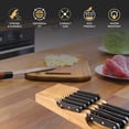 thumbnail image 6 of Bambusi Bamboo Knife Organizer, In-Drawer Knife Drawer Organizer Holds 5 Large and 6 Small Knives, Natural, 6 of 14