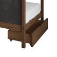 thumbnail image 6 of Castle Place Mid-Century Wooden Canopy Bed, Walnut, 6 of 14