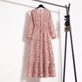 thumbnail image 5 of Robes Maxi Printemps Été pour Femmes Manches Longues Imprimé Floral Col Rond Robe Longue de Plage Fête Mujer Vestidos, 5 of 5