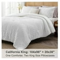 thumbnail image 7 of TiaGOC White California King Comforter Set, 3 Pieces Cal King Tufted Boho Bedding Comforter Sets, Fluffy Bed Set (104x96In Comforter & 3 Pillowcases), 7 of 7