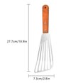 thumbnail image 4 of Toystoory Mango de espátula para freír Utensilios de cocina con fugas Antideslizante Acero inoxidable Alimentos fritos Cocina Colgando Parrilla flexible Cocina y Comedor 1 pieza Toystoory HA009892-01, 4 of 6