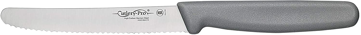 cutlery-pro 38000 serrated utility knife 5-inch blade german carbon steel