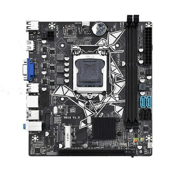 Placa base H81A DDR3 LGA1150 para ordenador, compatible con SATA3.0, SATA 2.0, NVMe M.2 y gráficos 4K HD.