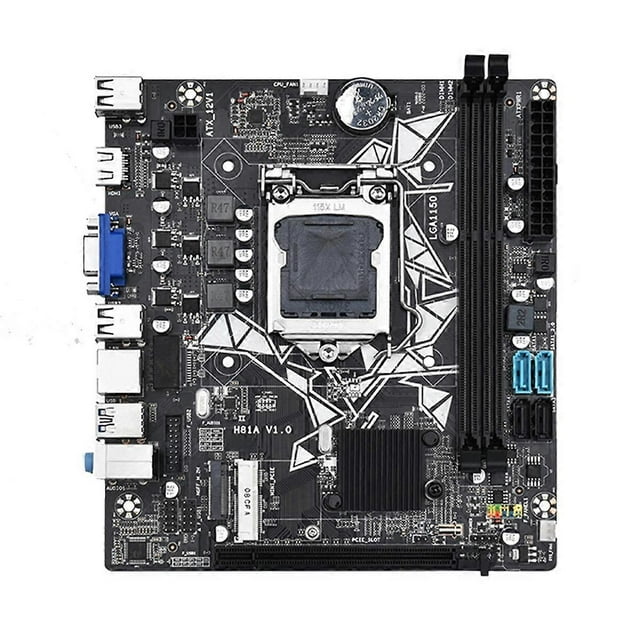 Placa base H81A DDR3 LGA1150 para ordenador, compatible con SATA3.0, SATA 2.0, NVMe M.2 y gráficos 4K HD.