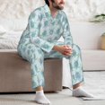 thumbnail image 7 of Naloa Sea Turtle Men’s Pajamas Set - Long Sleeve Button Down Sleep Shirt and Pajama Bottoms Sleepwear Set-Small, 7 of 7