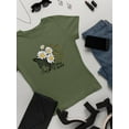 thumbnail image 3 of Stay Wild Daisies Positive Quote T-Shirt Women -Image by Shutterstock, Female Small, 3 of 4