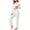 White, variant on cfhntfmh 2 Piece Lounge Sets Womens Casual Knit Long Sleeve Lace Top with Long Pant Fall Outfits Matching Pajama Set