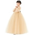 thumbnail image 2 of Ekidsbridal V-Back Flower Girl Dresses with Tulle Sleeves for Weddings Beauty Pageants Baptism Ballroom Gown 249 12, 2 of 6