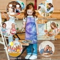 thumbnail image 6 of Purple Blue Tie Dye Pattern Kids Aprons for Girls and Boys,Adjustable Neck Strap Toddler Aprons for Kids Cooking Baking, 6 of 6