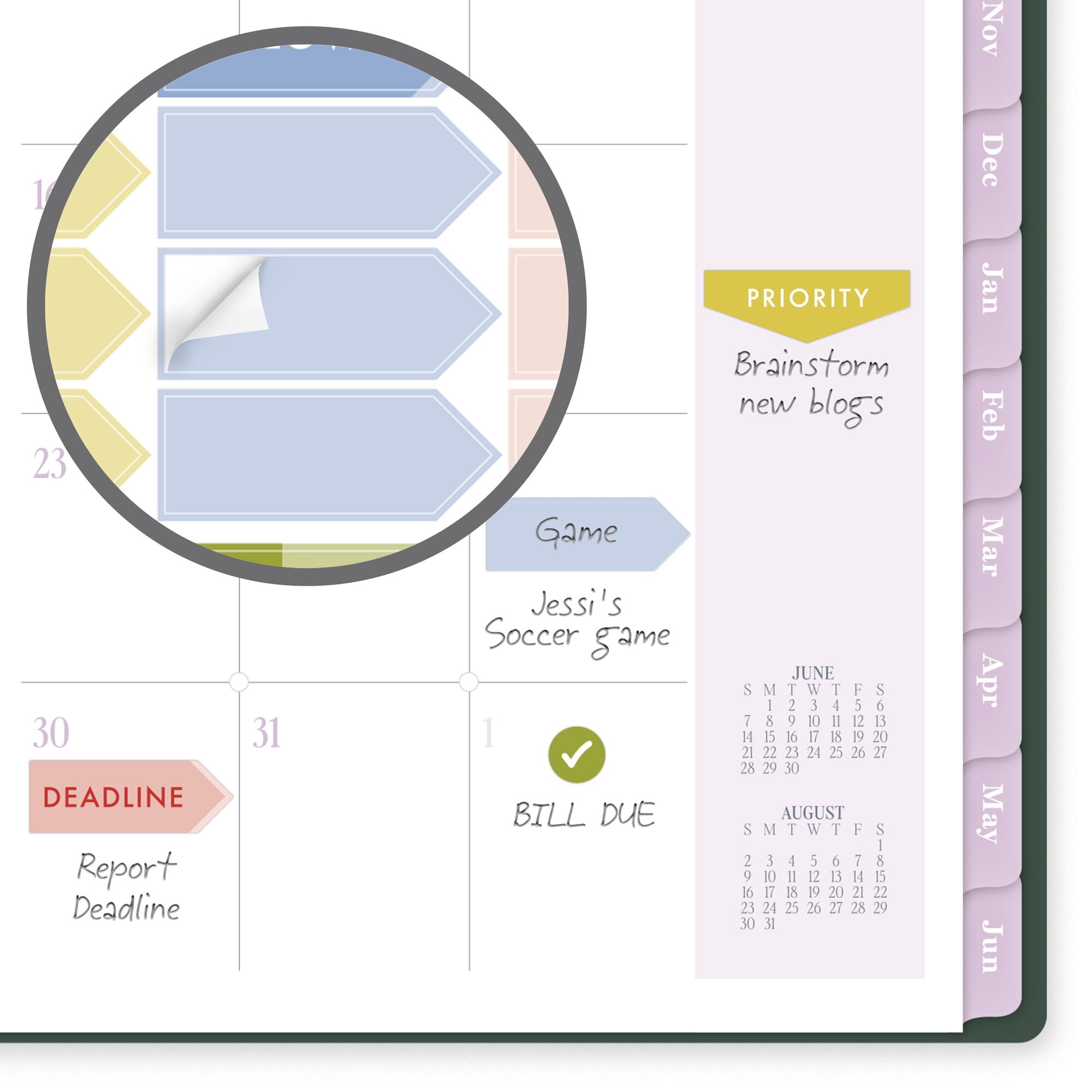 Cherrywood Lane for Mead Cambridge Academic 2026-2027 Weekly Monthly Planner
