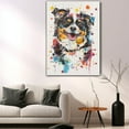 thumbnail image 5 of Miniature American Shepherd Dog Wall Art Animal Oil Painting On Canvas Poster Dog Watercolor Colorful Cute Dogs Aesthetic Room Decor Canvas Poster Unframe 8x12 inch, 5 of 6