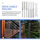 thumbnail image 3 of HONMEET 3Pares Kit De Cable Railing De Con Tornillos Para Barandilla Exterior, 3 of 6