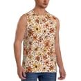 thumbnail image 2 of Bingfone Wildflowers Vintage Pattern Men's Tank Tops Workout Sleeveless Tee Shirts Running Beach Tanks for Men-Medium, 2 of 4