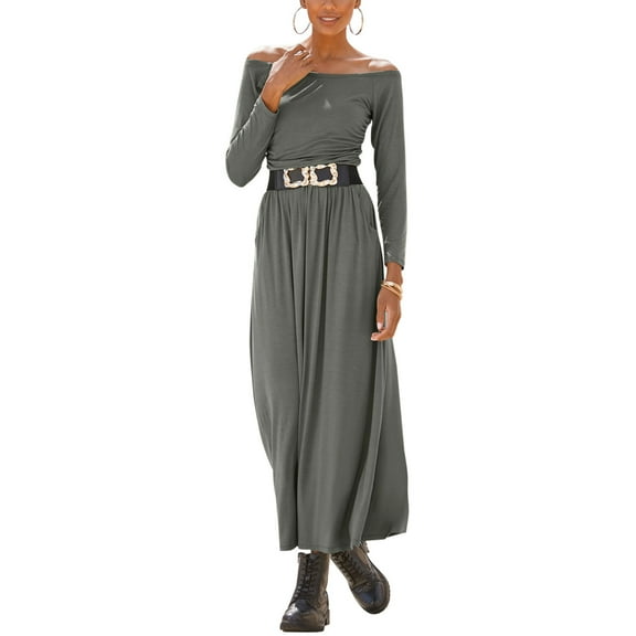 LASCANA Women's Ruched Maxi Dress Ruching