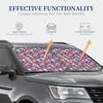 thumbnail image 4 of Daiia colorful Skull flower daisy 2PCS Car Windshield Sun Shade, Foldable Sun Shield for Car Front Window, Auto Sun Blocker Visor Protector Universal for Truck SUV Pickup-Small, 4 of 7