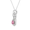 thumbnail image 2 of Sterling Silver with Pink Topaz Infinity Pendant, 2 of 3