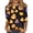 Earthy Yellow, variant on Womens Halloween Tops Castle Skull Crew Neck Funny Shirts Ghost Moon 3/4 Sleeve Horror T Shirts, 3XL