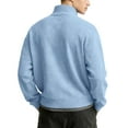 thumbnail image 3 of Mens Quarter Zip Pullover Waffle Knit Textured 1/4 Zip Up Sweatshirt Business Trendy Lightweight Big And Tall Shirts Light Blue XL, 3 of 3
