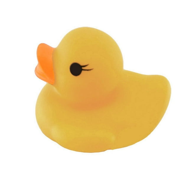 10 patitos de goma de juguete, 5,5 x 5 x 4 cm, chirriantes y flotantes, para baby showers, fiestas de cumpleaños, adornos de tartas, bañeras y piscinas