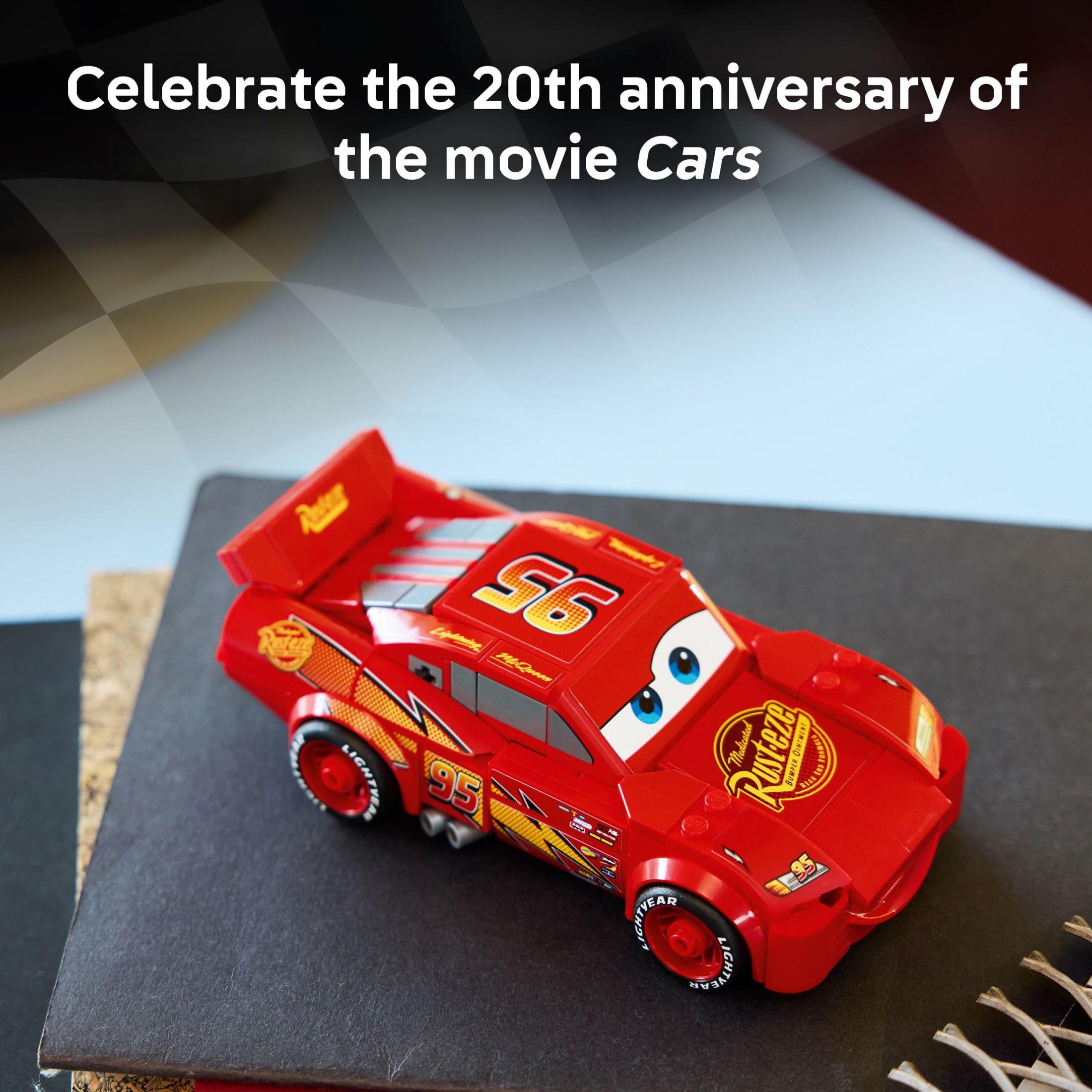 LEGO Speed Champions Rayo McQueen - Juguete de construcción para niños y niñas, de 9 años en adelante - Regalo de cumpleaños de auto de carreras para niños - Juguete de Disney Pixar Cars - 77255 8