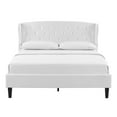 thumbnail image 6 of Modway Penelope Tufted Wingback Queen Performance Velvet Platform Bed in White, 6 of 10