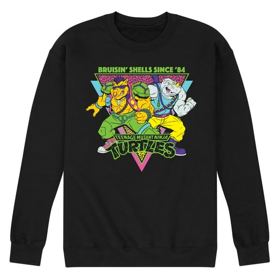 Teenage Mutant Ninja Turtles - 80s Bebop Rocksteady - Men's Crew Neck Fleece Pullover