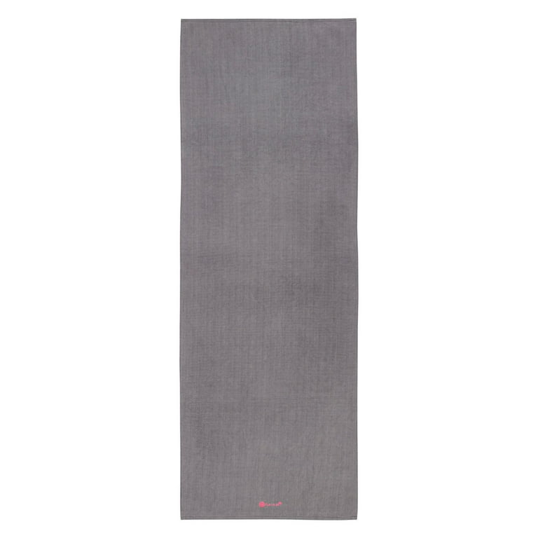 Gaiam Grippy Yoga Mat Towel - Granite Storm/Citron
