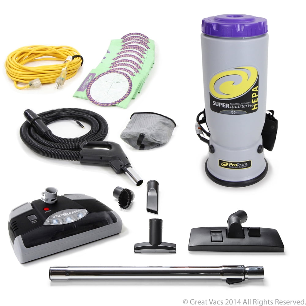 Proteam 6 QT. Super QuarterVac Commercial Backpack Vacuum W. Head