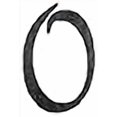thumbnail image 3 of Spanish Rustic Hammered Wrought Iron Address Number 4 inch 0 (Black), 3 of 4