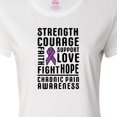 thumbnail image 4 of Inktastic Chronic Pain Awareness Strength Courage and Support Women's T-Shirt, 4 of 5