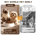 thumbnail image 4 of Cuenco para perros Pet Bowl SAMAH, de mármol, antideslizante, resistente, capacidad de 1 litro, 4 of 7