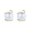Gold, variant on 14K White Gold over Sterling Silver Cultured Pearl and Caged Stud Earrings