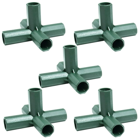 Connectors for Greenhouse 3 Way 4 Way and 5 Way Joints with Sturdy Support Poles & Gardening Accessory Kit 5PC Set