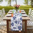 thumbnail image 4 of Table Runners 60 Inches Long Dress Scarves, Navy Blue Coastal Farmhouse Kitchen/Dining Table Runner, Small Coffee Tablerunners, Coral Starfish Seaside Summer Beach 13x60 Inch, 4 of 9