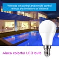 thumbnail image 3 of Wosthever Bombilla de luz WiFi inteligente E27/E26/E14/B22 lámpara regulable RGBW inteligente aplicación/bombillas LED de Control de voz funcionan con Iluminación y accesorios E14 Wosthever HA3305-04B, 3 of 6