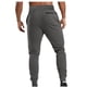 thumbnail image 4 of Pantalones largos para hombre, informales, lisos, con cremallera, múltiples bolsillos, con cordón ajustable, de poliéster, 4 of 9