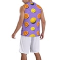 thumbnail image 5 of Rocae Yellow Lemon And Orange for Men's Basketball Jersey Lightweight and Breathable Athletic Tank Top,Quick-Drying Sports Jersey X-Large, 5 of 9
