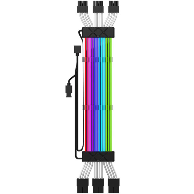 Línea luminosa ARGB línea de extensión luminosa 24p línea de extensión luminosa 3*8p línea luminosa síncrona 2*8p extensión luminosa