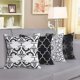 thumbnail image 3 of Fundas de almohada decorativas modernas, funda de cojín para habitación, dormitorio, sofá, silla, coche, gris y blanco, 18.0 x 18.0 in, 3 of 8