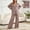 Pink, variant on Womens Maternity Ribbed 2 Piece Outfit Sets Casual V Neck Button Front Long Sleeve Tops and Adjustment Waisted Wide Leg Pants Comfort Loose Fit Loungewear Set