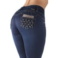 thumbnail image 2 of Fashion2Love Womens Juniors Butt Lift Push Up Mid Waist Ripped Distressed Skinny Jeans, 2 of 10