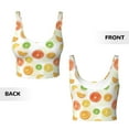 thumbnail image 5 of Xecao Colorful Lemons for Sports Bra with Removable Pads, Crop Tank Top Design, Women's Longline Sports Bra - Non-Wired - Small, 5 of 9
