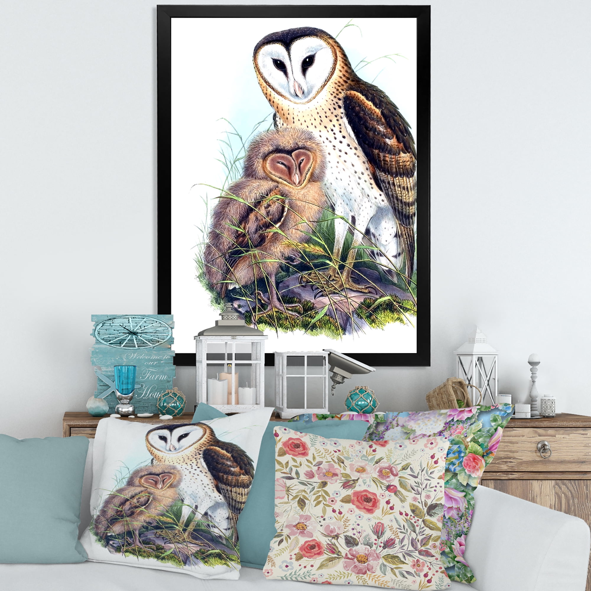 Designart 'Ancient Birds I' Traditional Framed Art Print
