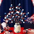 thumbnail image 2 of SLYNSHome 4th of July Red White Blue Artificial Berry Stems Decorations,Patriotic Independence Day Fake Mini Balls Branch for Memorial Day Vase, 2 of 6