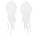 thumbnail image 1 of Miangastore Polyester Angel Wing Lace Appliques White 1 Pair 15.9X5.5In, 1 of 9